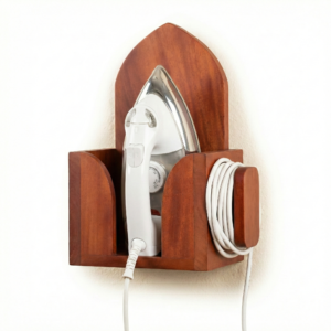 wall mounted iron stand press holder box wooden